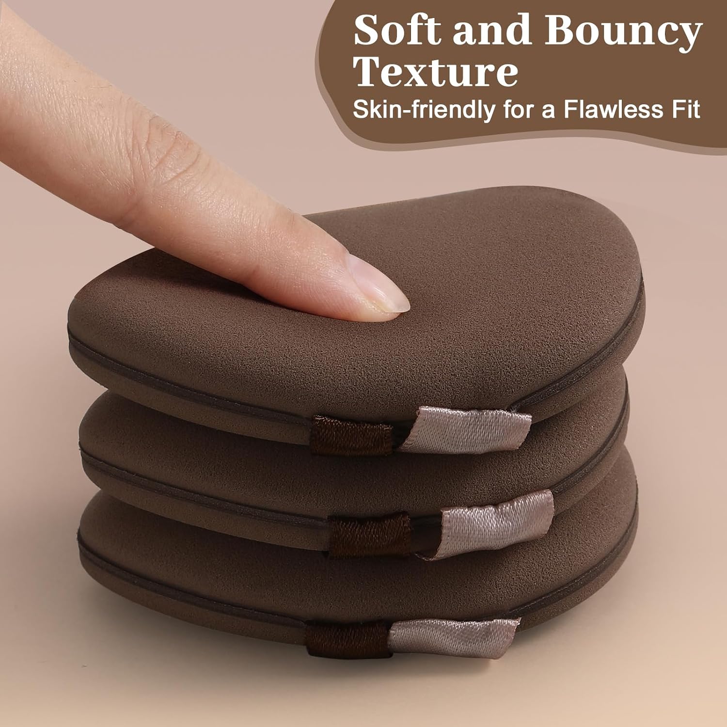 9Pcs Cushion Foundation Puff Set with 8pcs Beauty Makeup Sponge Flat Puff,1pcs Concealer Make up Brush and 2pcs Storge Box for Liquid & Cream Foundation