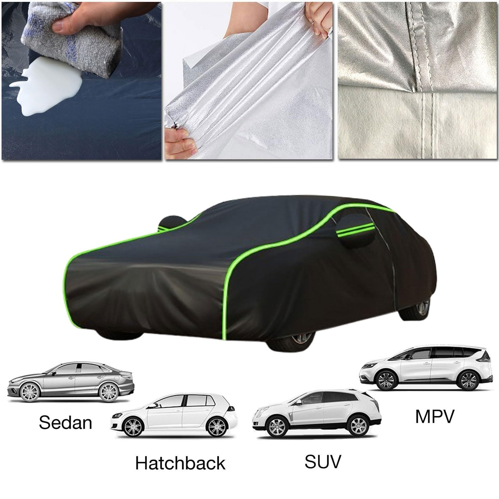 Autoabdeckung für V-W Karmann GHIA Auto Abdeckplane Vollgarage Outdoor Auto Abdeckplane Autoabdeckung Winter Wasserdicht Regen Sonne Staub UV Schutz