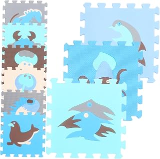 Toyvian Tapete Gatear De Espuma Para Crianças 9 Peças Tapete De Espuma Para Quebra-Cabeça De Chão Tapete De Rastejamento Azulejos De Ginástica Quebra-Cabeça Tapete De Pé Eva