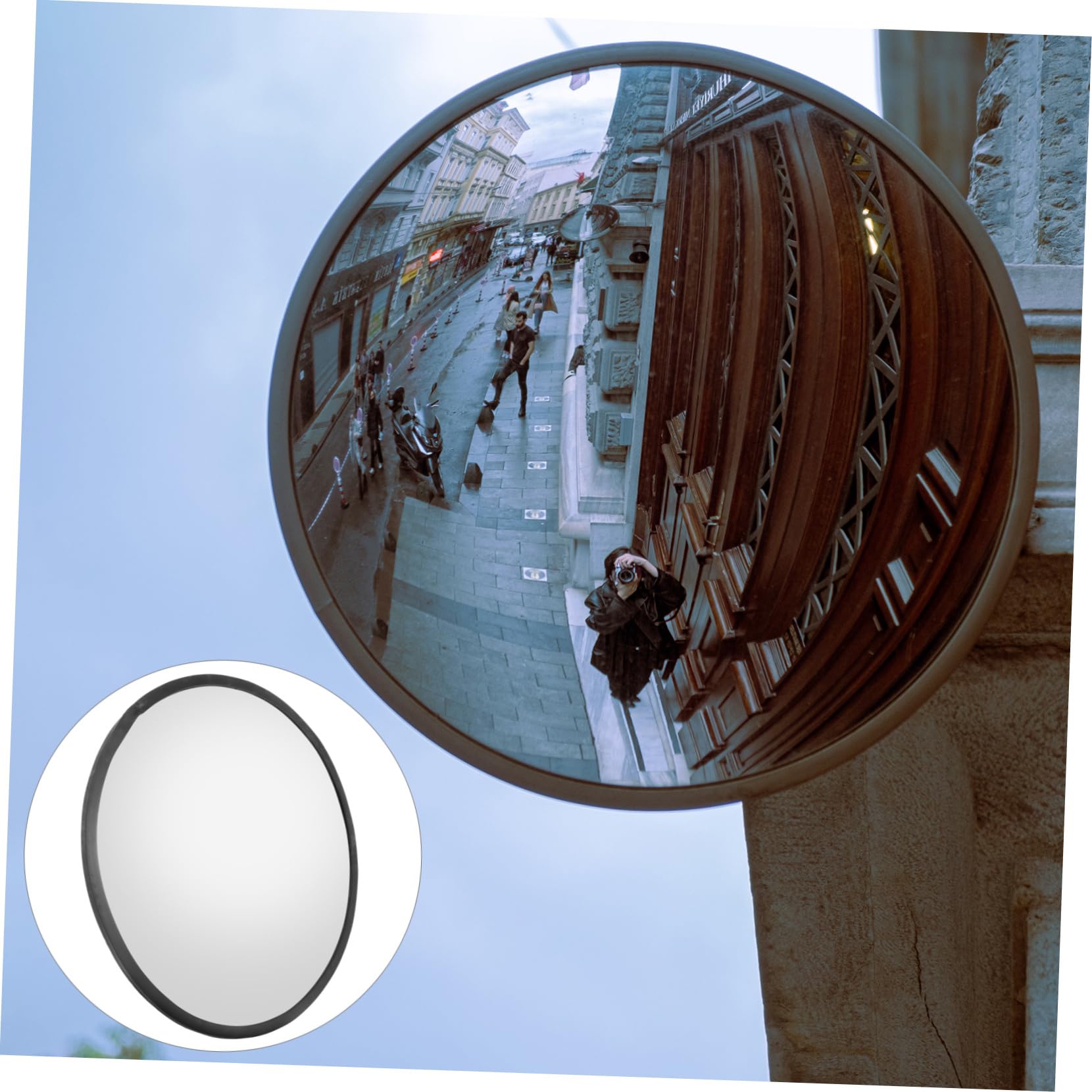 NAMOARLY Wide-angle Safety Traffic Mirror Convex Road Junction Mirrors for Outdoor Parking Garage
