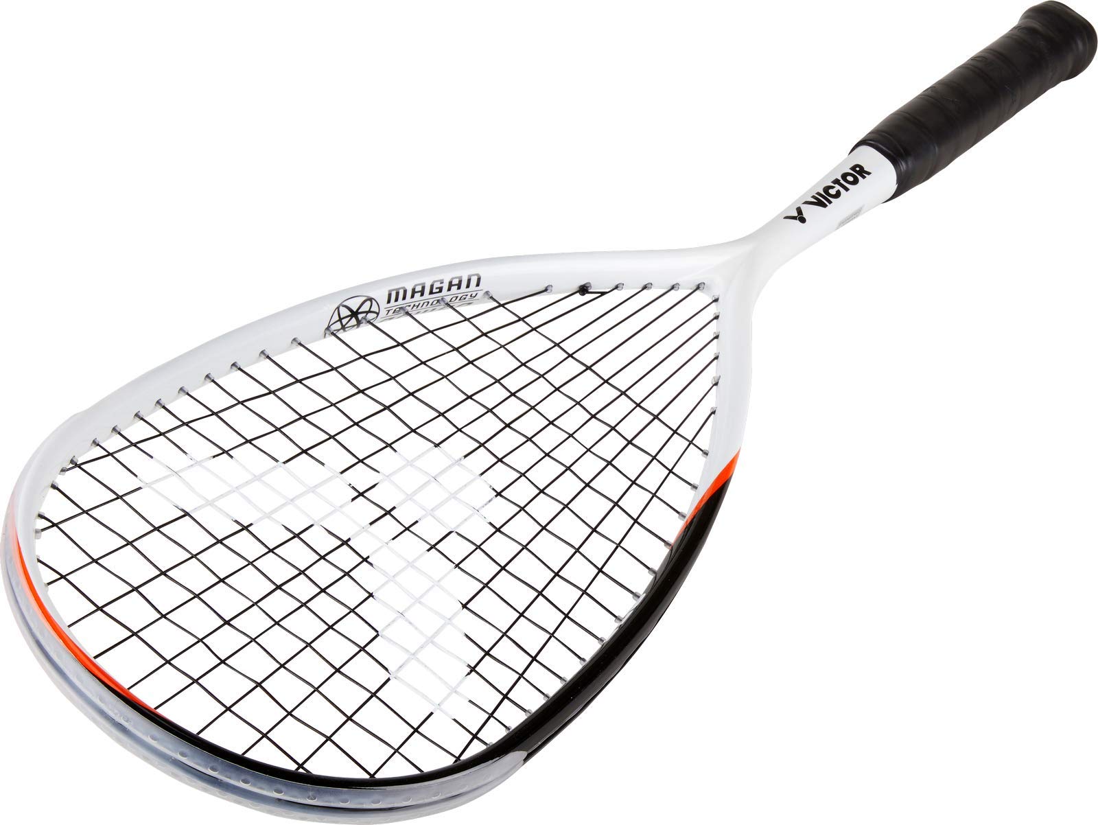 Victor MP 120 Squash Racket, 140 g, Head Heavy Balance with Teardrop/Open Throat headform, Strung, Racket Cover Included