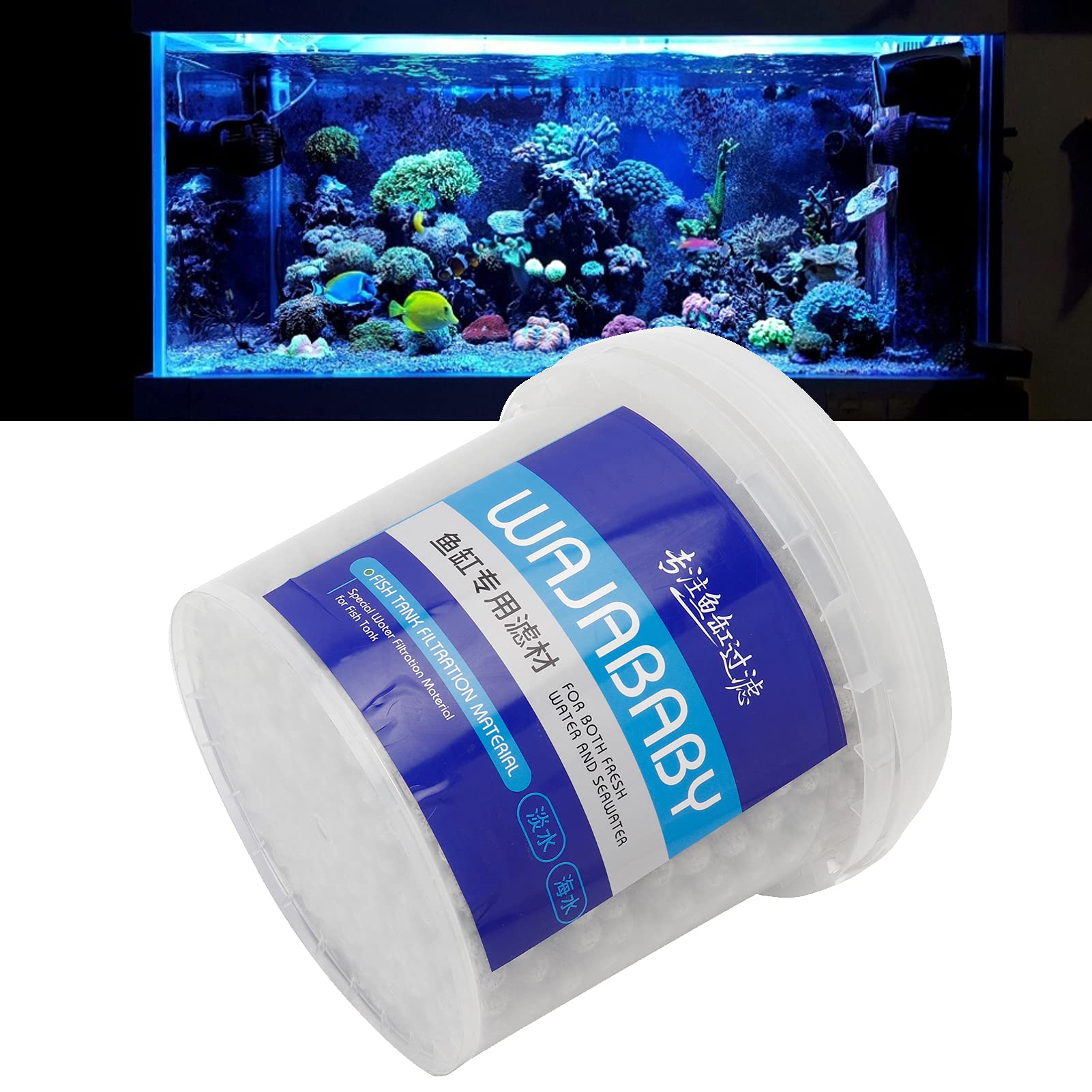 Materiale di filtrazione a sfera con filtro minerale Sfera di quarzo ad alta porosità Efficiente materiale filtrante per acquario per pesci d'acqua dolce Accessori per acquari