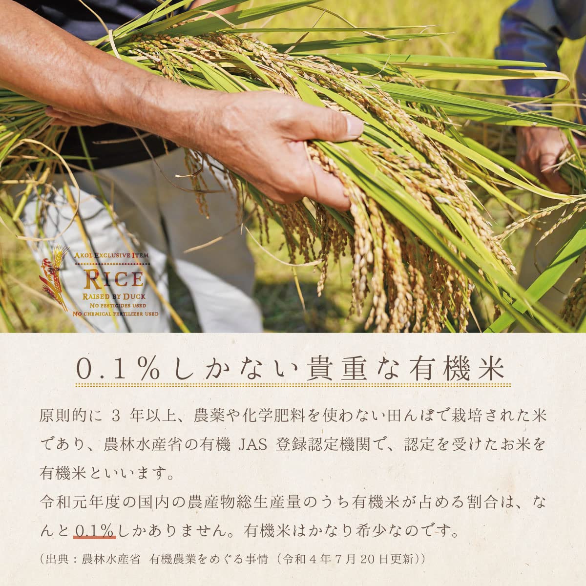 Amazon.co.jp: アイガモ有機米 玄米 10kg 令和7年度 有機米 アイガモ米