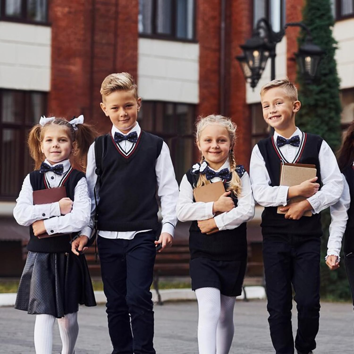 Bow Ties for Boys Pre-tied Toddler Bow Tie, Adjustable Polka Dot Kids Bow Tie for School Wedding Party Graduation