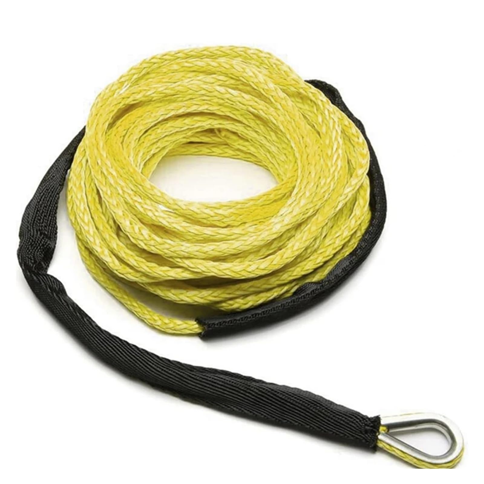 Pas holowniczy 15 m x 6 mm, syntetyczny kabel do wyciągarki samochodowej o udźwigu 10000 funtów, SUV, zamienny, holowniczy Ultramocny