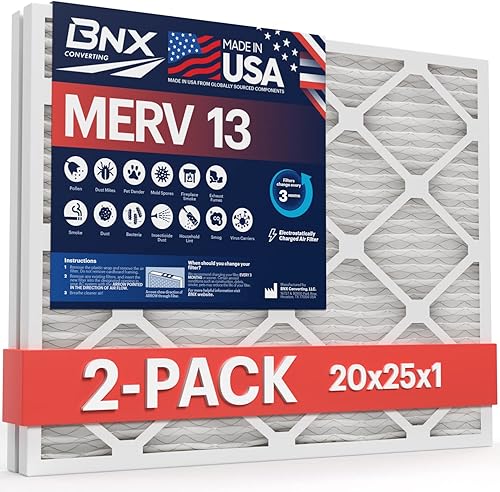 Miniatura 160 de BNX TruFilter - Filtro de aire 14 x 25 x 1 MERV 8, electrostático plisado para defensa contra polvo y mascotas, para aire acondicionado, HVAC