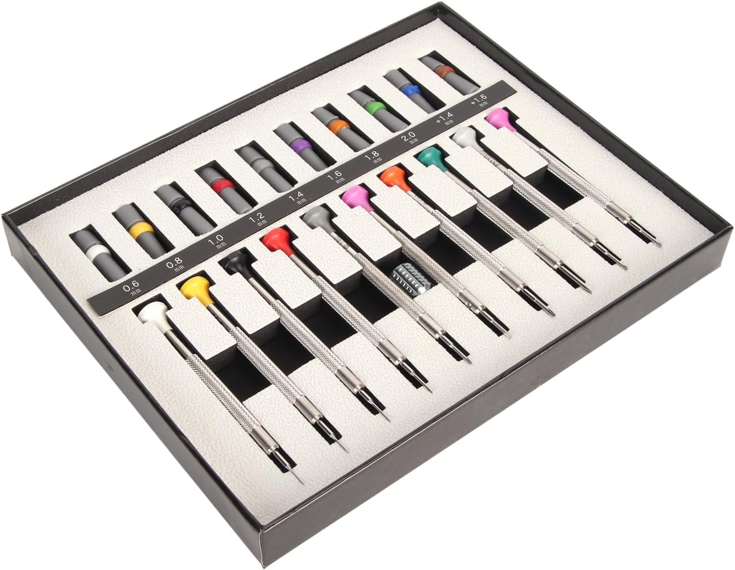 ZJchao Watch Screwdriver Set, 10Pcs Precision Screwdrivers with 8 Slots and 2 Steel Tools, Includes 10 Extra Blades for Watch Repair Jewelry Fixing Eyeglasses Electronics Maintenance
