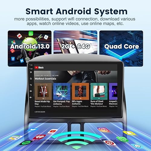 Miniatura 17 de Radio estéreo de coche con audio de alta fidelidad para Honda CRV 2002-2006, CarPlay inalámbrico/Android Auto 9 pulgadas HD pantalla táctil Android