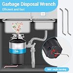 rqyekdo Garbage Disposal Wrench 2-Pack - Professional Allen Key Tool for InSinkErator/Badger with Anti-Slip Grip | Unclog Sink, Fix Jammed Disposals | Heavy-Duty Stainless Steel (White)
