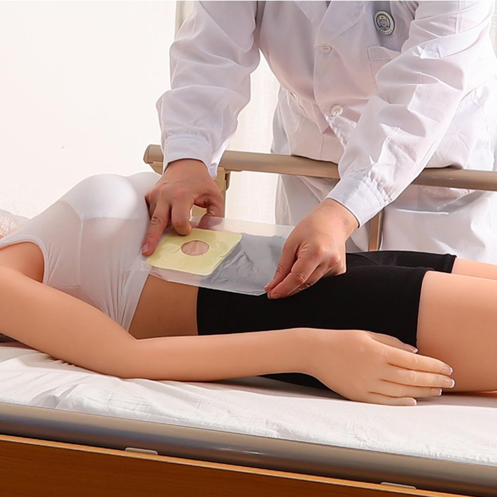 Sacca per stomia monouso da 60 Pezzi, Sacca per colostomia Impermeabile, sacche per Doccia con Protezione per catetere Tagliate su Misura (Max 35-60 mm)