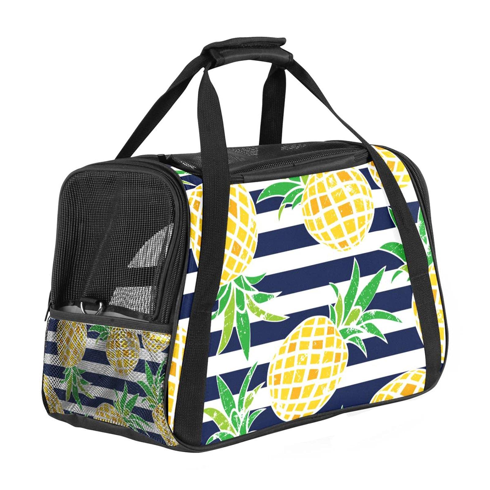 Sac de transport pour animal en voyage : confort imprimé fruits pour chat
