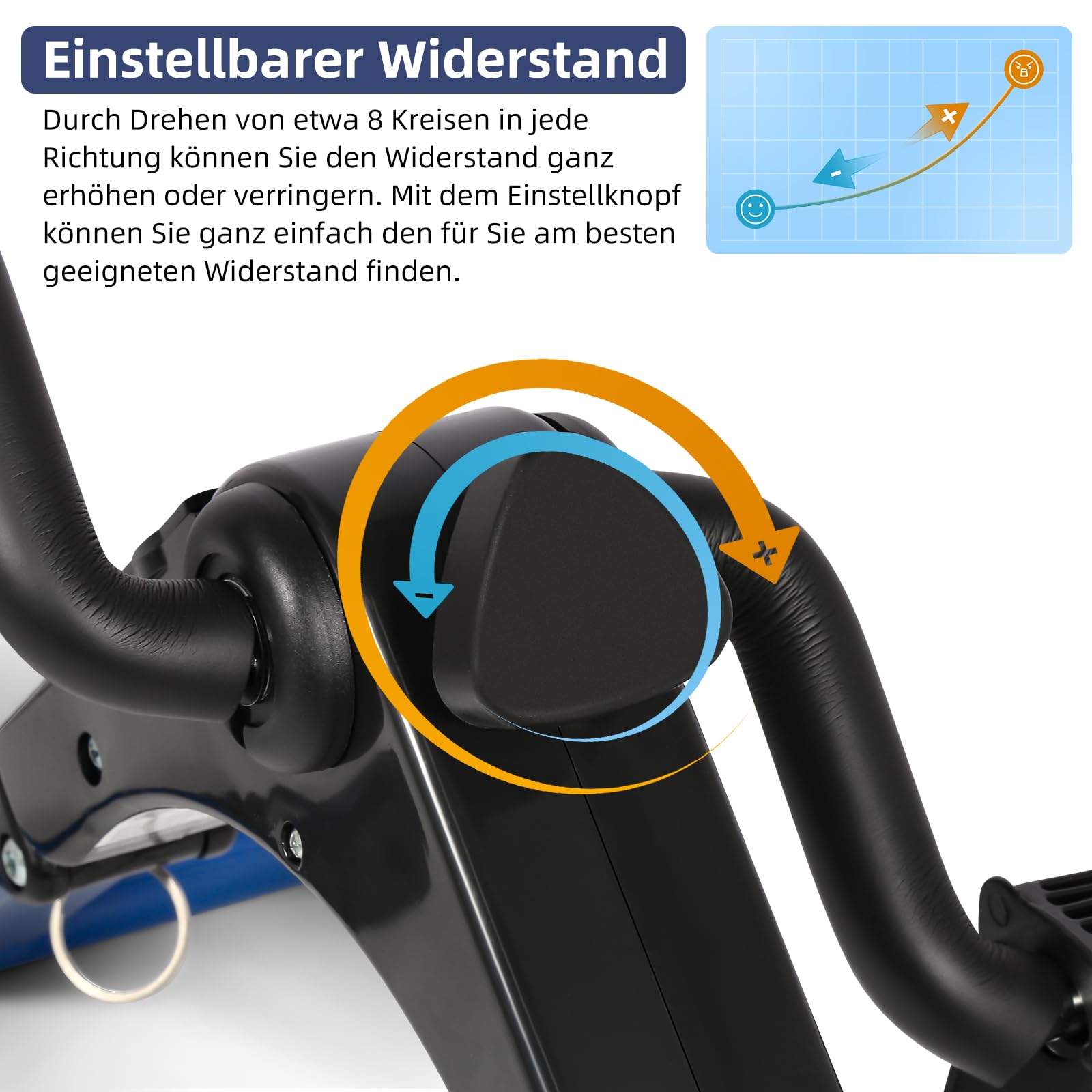 EVOLAND Mini Bike, Arm und Beintrainer Heimtrainer, Hometrainer, Fitnesstrainer, Sportgerät, Minifahrrad Bewegungstrainer Fitnessgerät für Zuhause Büro