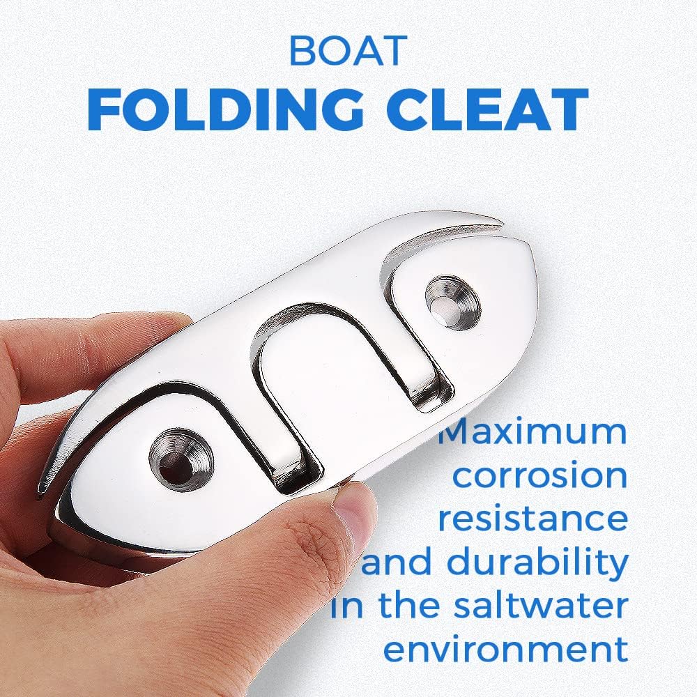 Buy Yetaha Stainless Steel Boat Folding Cleat, 2 Pack Flip Up Dock Rope