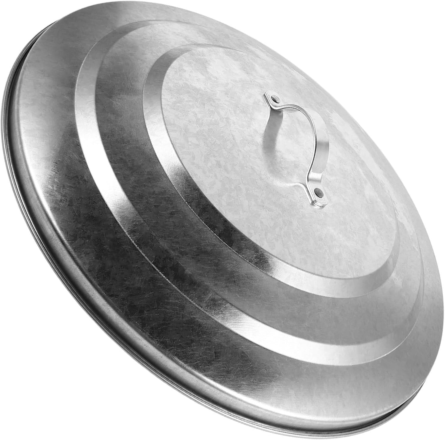 Trash Can Lid Replacement Silver 12.7 Gallon 48l Iron round Handle Sturdy Cover with Effortless Installation and Easy Removal for Bucket and Trash Bin for Kitchen and Public