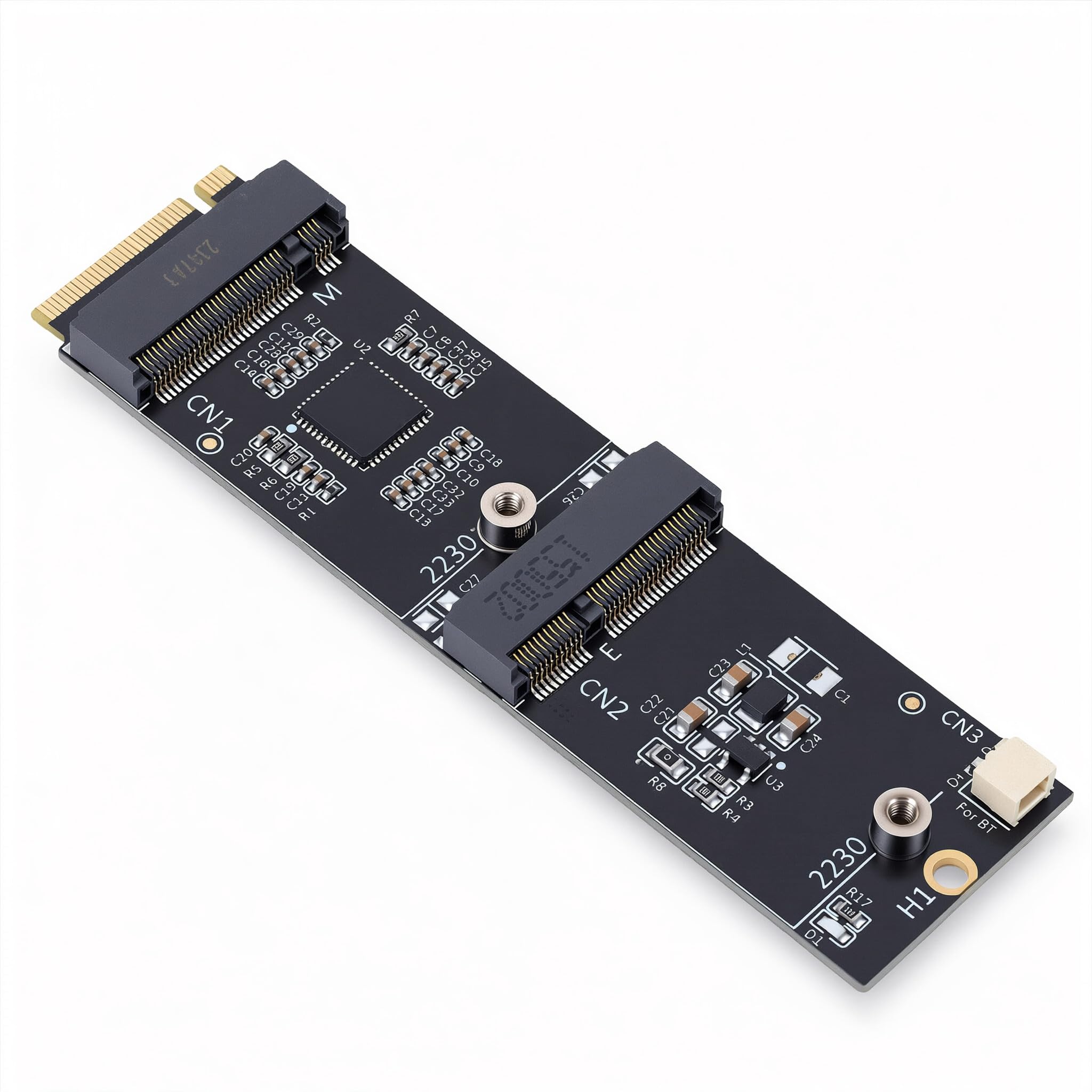 Sxhlseller Adaptateur Double M.2 PCIe, SSD NVMe 2230 + Module Key E WiFi BT