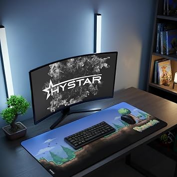 Terraria Extended Gaming Mouse Pad | 5mm Thick, Waterproof Surface, Smooth Polyester Fabric, and Natural Rubber Base (Overworld) (XXL)