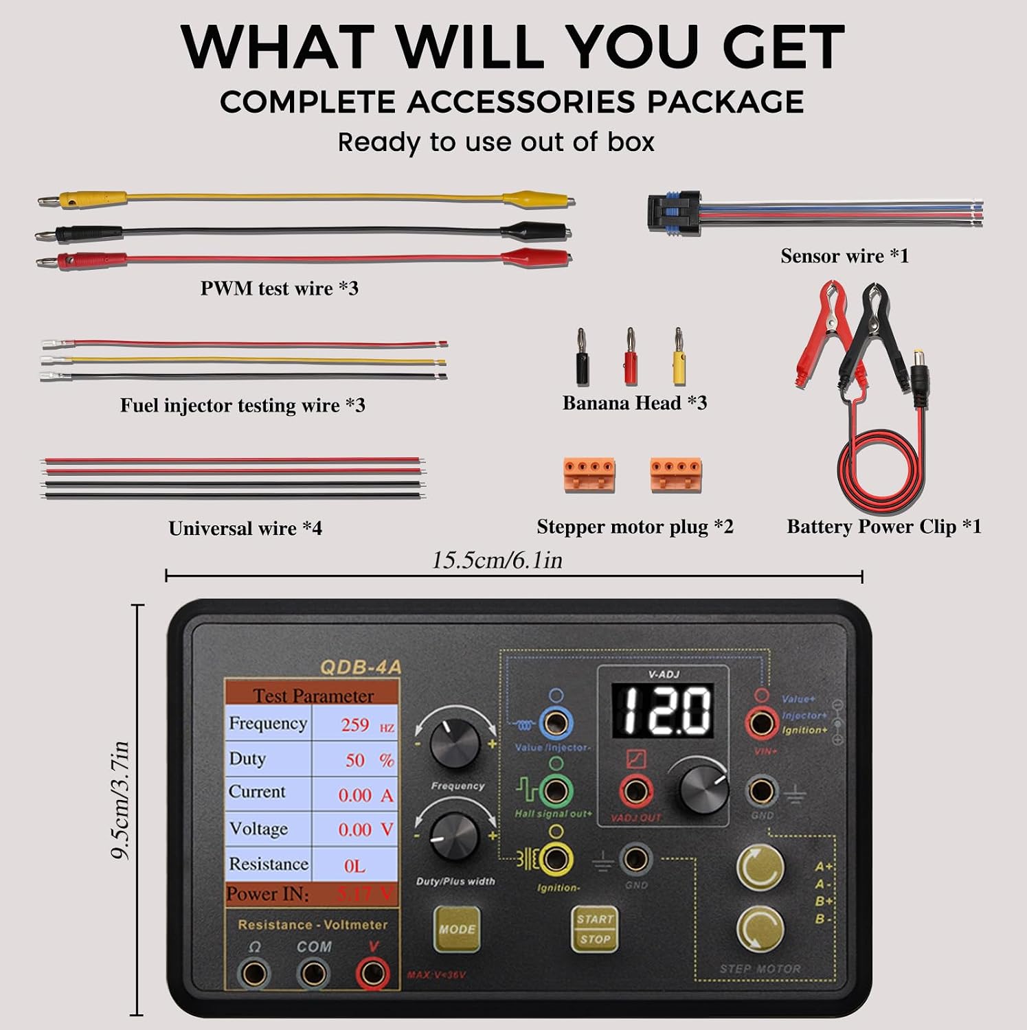Ignition Coil Tester 2.4" LCD Automotive Actuator Drive Detector