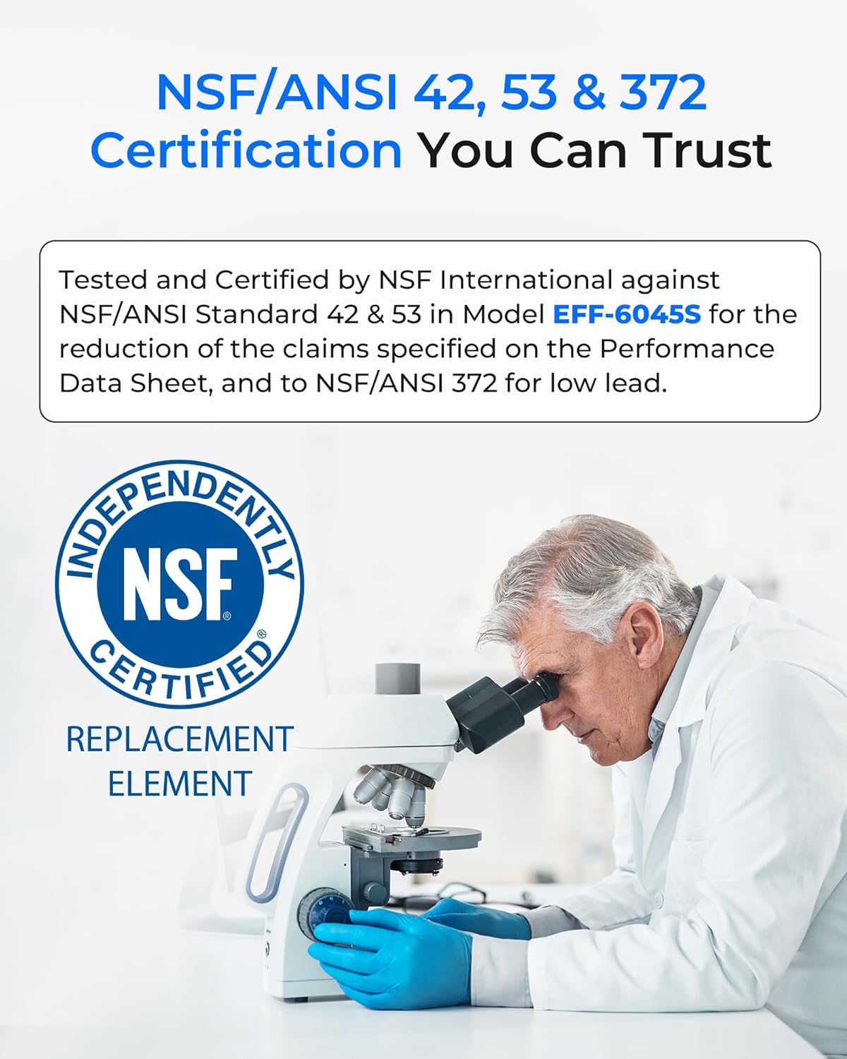 Waterdrop DA97-17376B Replacement for Samsung® HAF-QIN/EXP, DA97-08006C, RF28R7351SG, RF23M8570SR, NSF 53&42 Certified Refrigerator Water Filter, 3 Filters (Package May Vary)