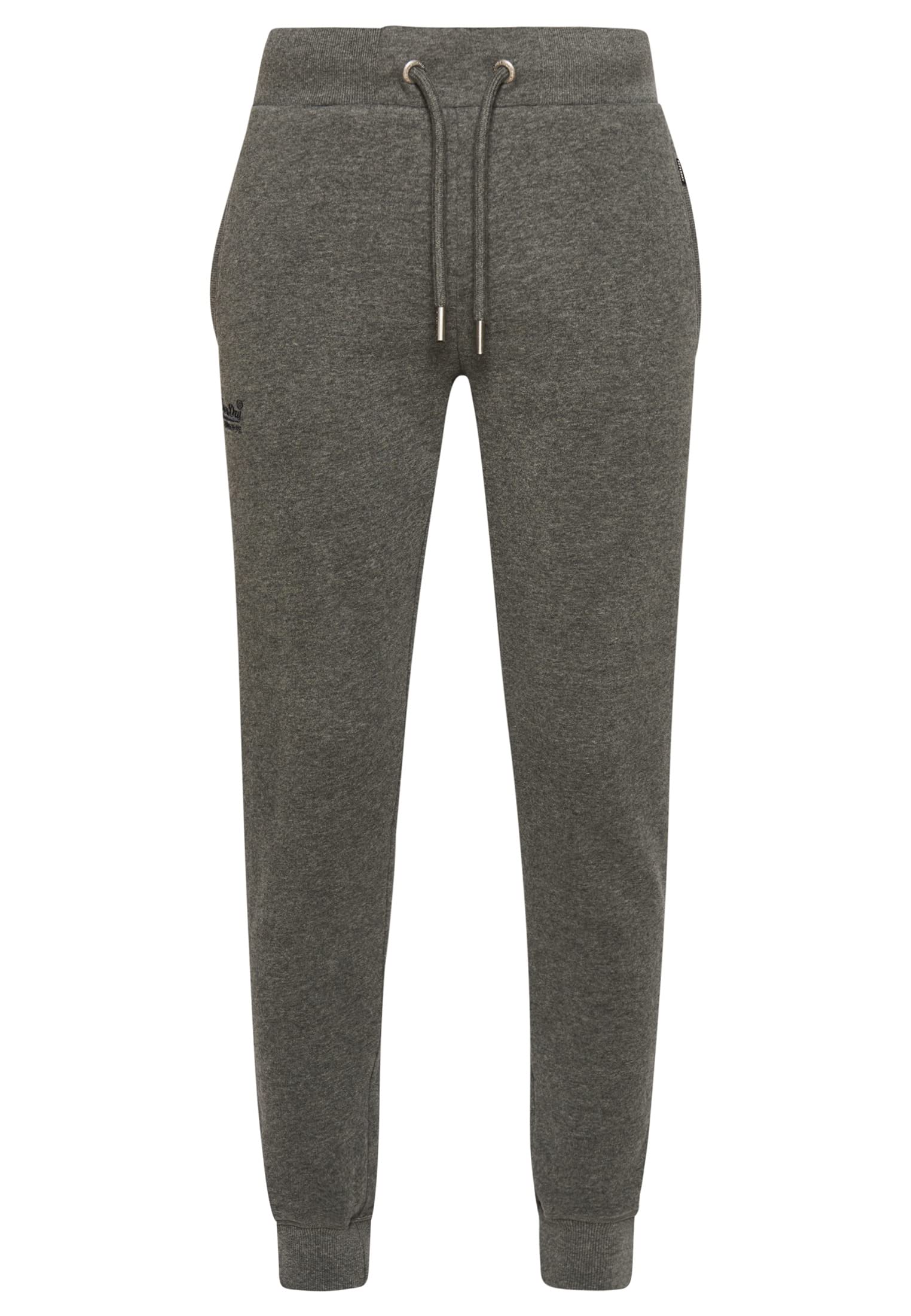 Superdry Men's Rich Charcoal Marl Vintage Logo Emb Jogger Sweatpants, Large