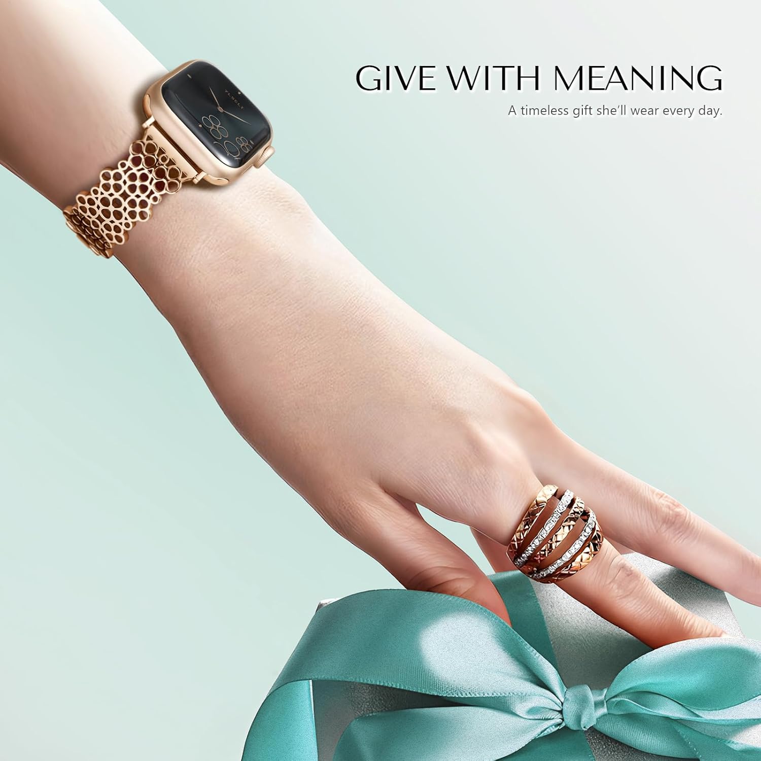 Metal Bands Compatible with Apple Watch 38mm 40mm 41mm 42mm 44mm 45mm 46mm 49mm for Women, Lucky Clover Bracelets Dressy Stainless Steel Strap for iWatch Series 11 10 9 8 7 6 5 4 3 SE Ultra - Image 7