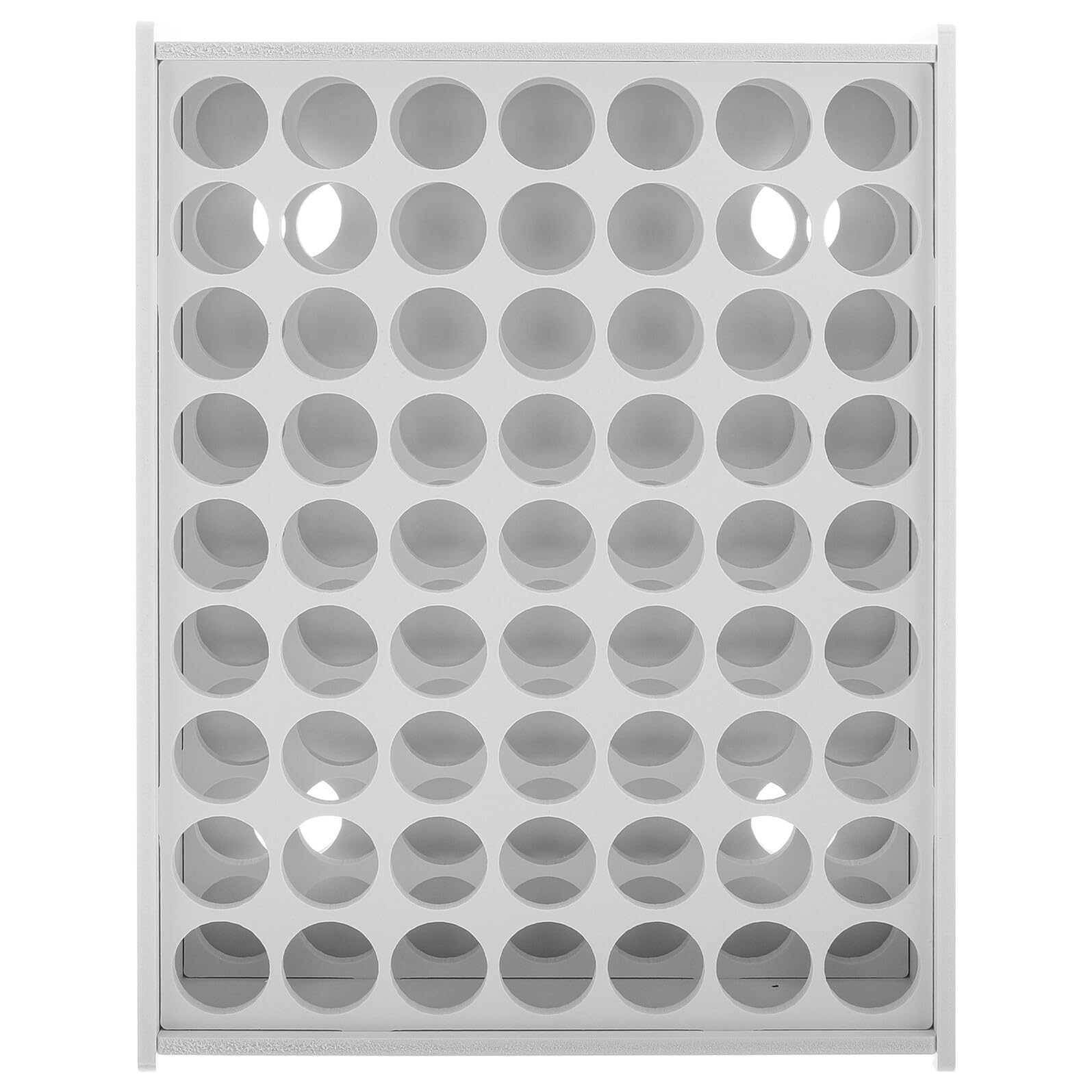 SHINEOFI Organizador Vertical De Pintura Para Manualidades y Óleo, Plástico Resistente Transparente, 63 Agujeros Para Montaje En Pared, Ahorro De Espacio Para Artistas y Uso Doméstico