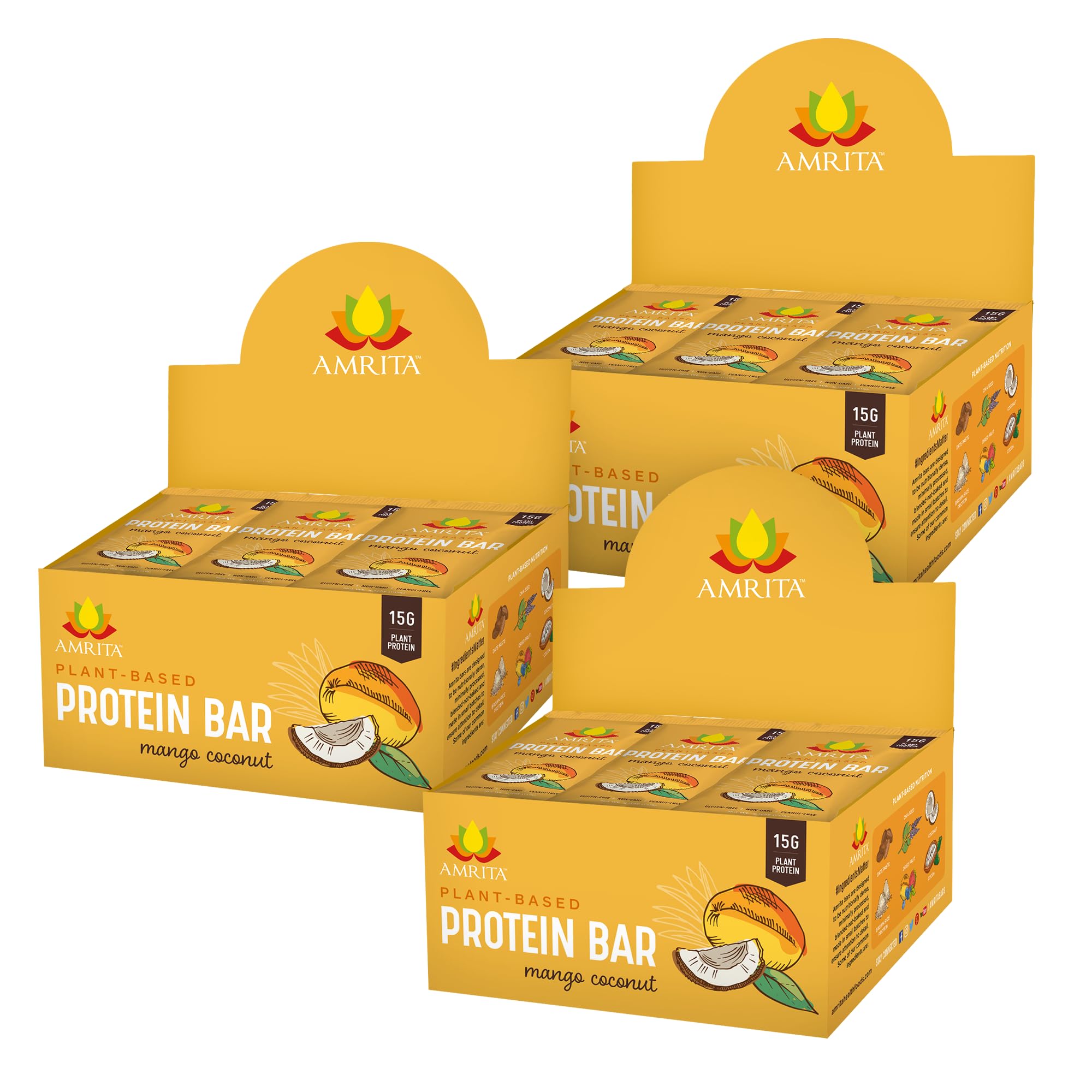 Amrita Nut Free Vegan Protein Bars 12 Pack, 12g Plant Based, Gluten Free — Amazon image 8