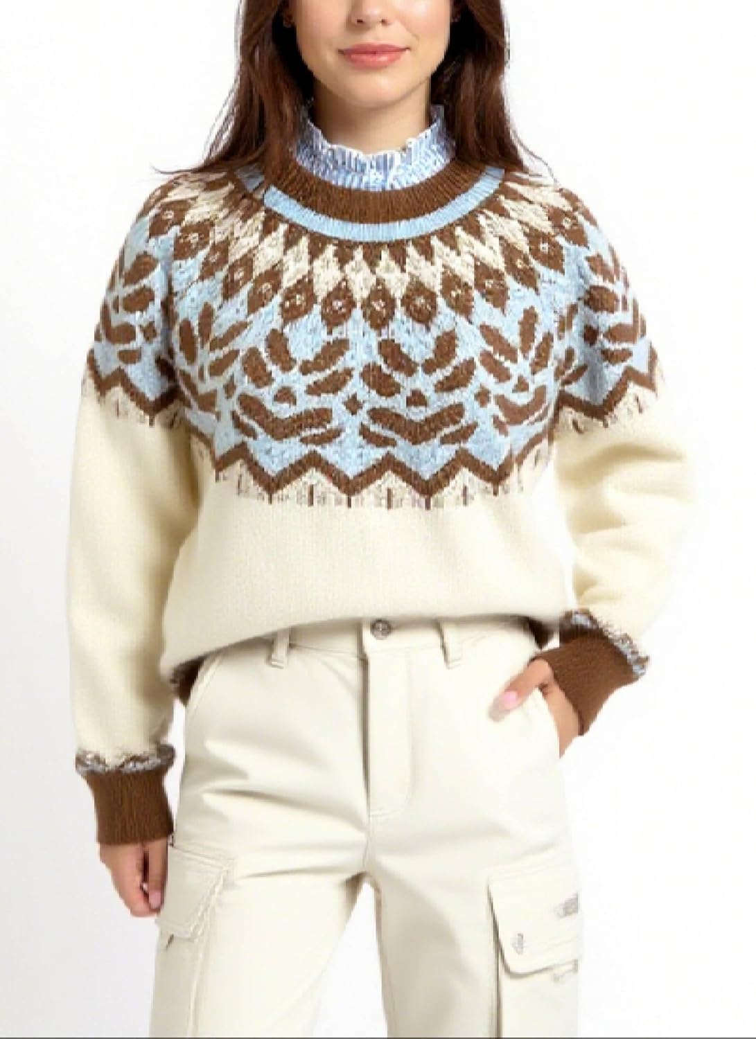 Button Down Shirts for Women Classic Blue Striped Collared Blouses Shirts Long Sleeve Blouse Business Casual Tops - Image 3