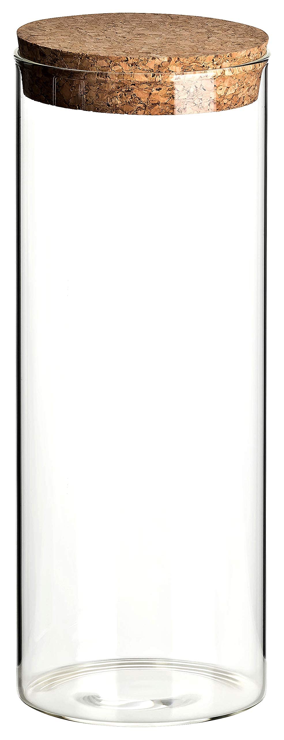 gouveo Lot de 12 bocaux de conservation en verre borosilicate avec bouchon en liège - 1000 ml
