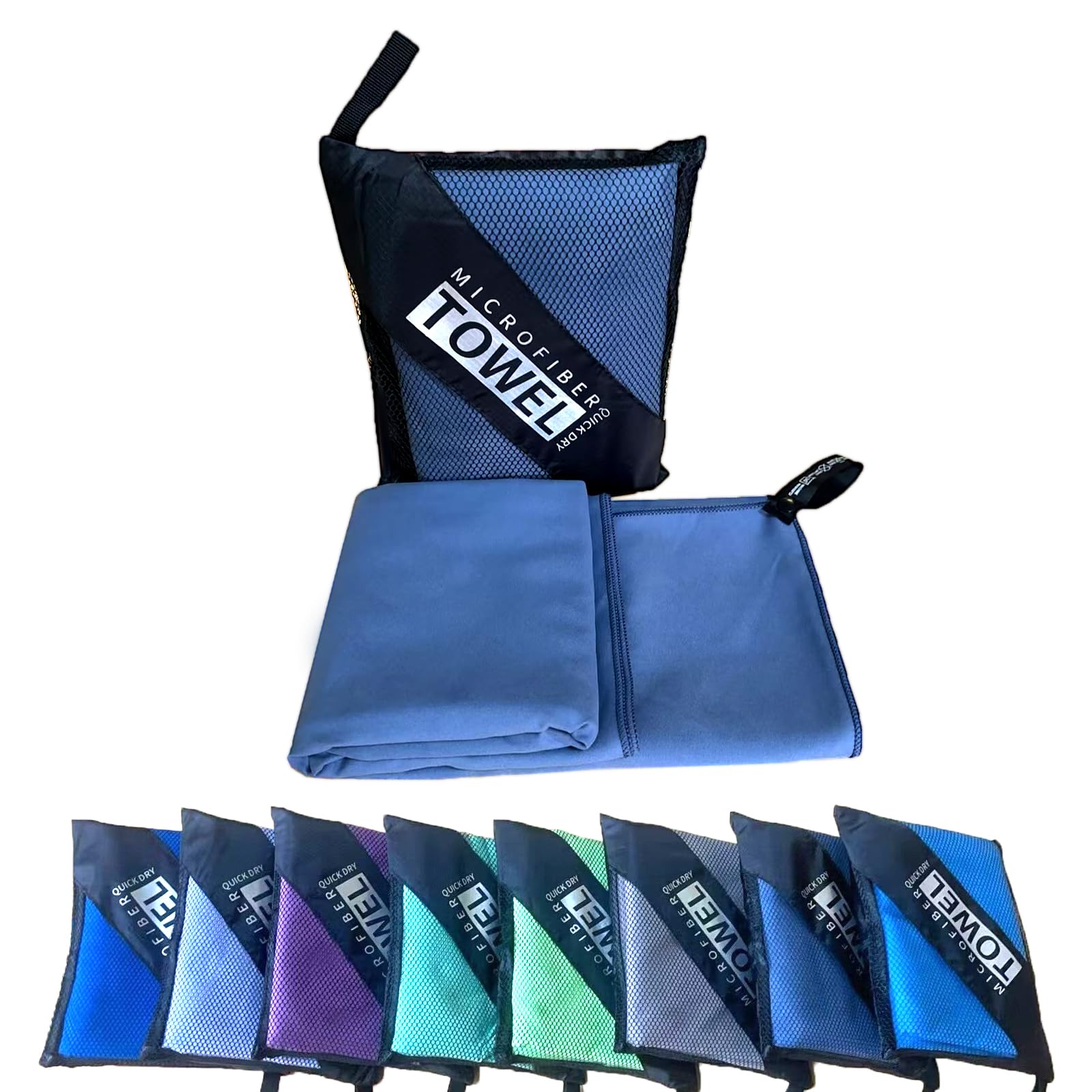 isuaia Reusable Quick Dry Beach Towels,Microfiber Travel Towel,Compressed Lightweight Bath Towel for Beach Hiking Gym Yoga Travel Sports Swimming