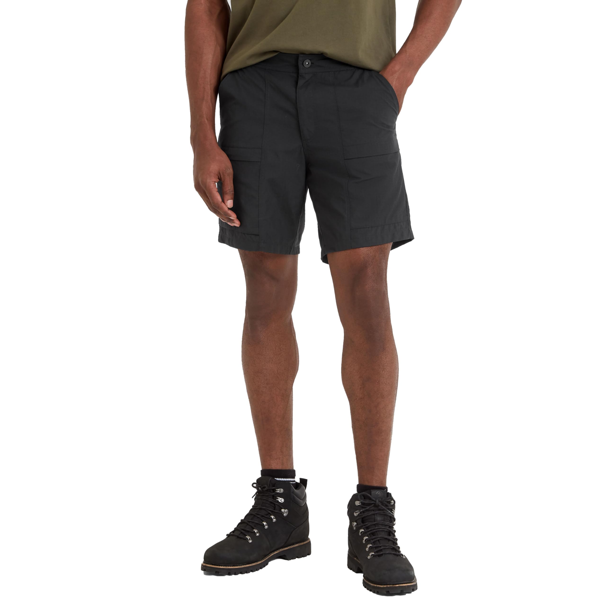 TOG24 Activate Mens Technical Shorts. Made from A Lightweight, Ripstop Fabric That is Durable and Moves Easily. Black