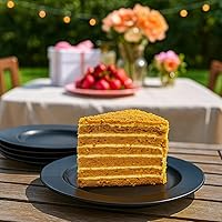 Vista 5 de Calypso Basics by Reston Lloyd - Plato de ensalada de melamina, juego de 6, color negro