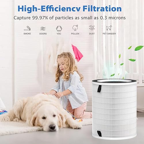 Miniatura 3 de Filtro de repuesto True HEPA Max compatible con Afloia MAX, MAGE, MAGE PRO y SansAir-HonatiCompass Home SmartTaylor SwodenCuckoo CAC-J1510FW