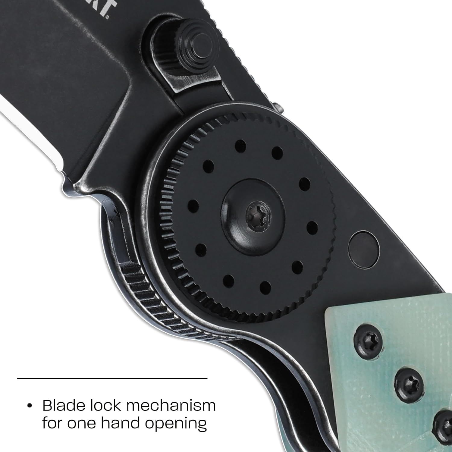 CRKT Walker EDC Folding Knife with Blade Lock: 14C28N Steel Plain Single Edge Blade, Stainless Steel Handle with Natural G10 Overlay, Pocket Clip, 4200JK