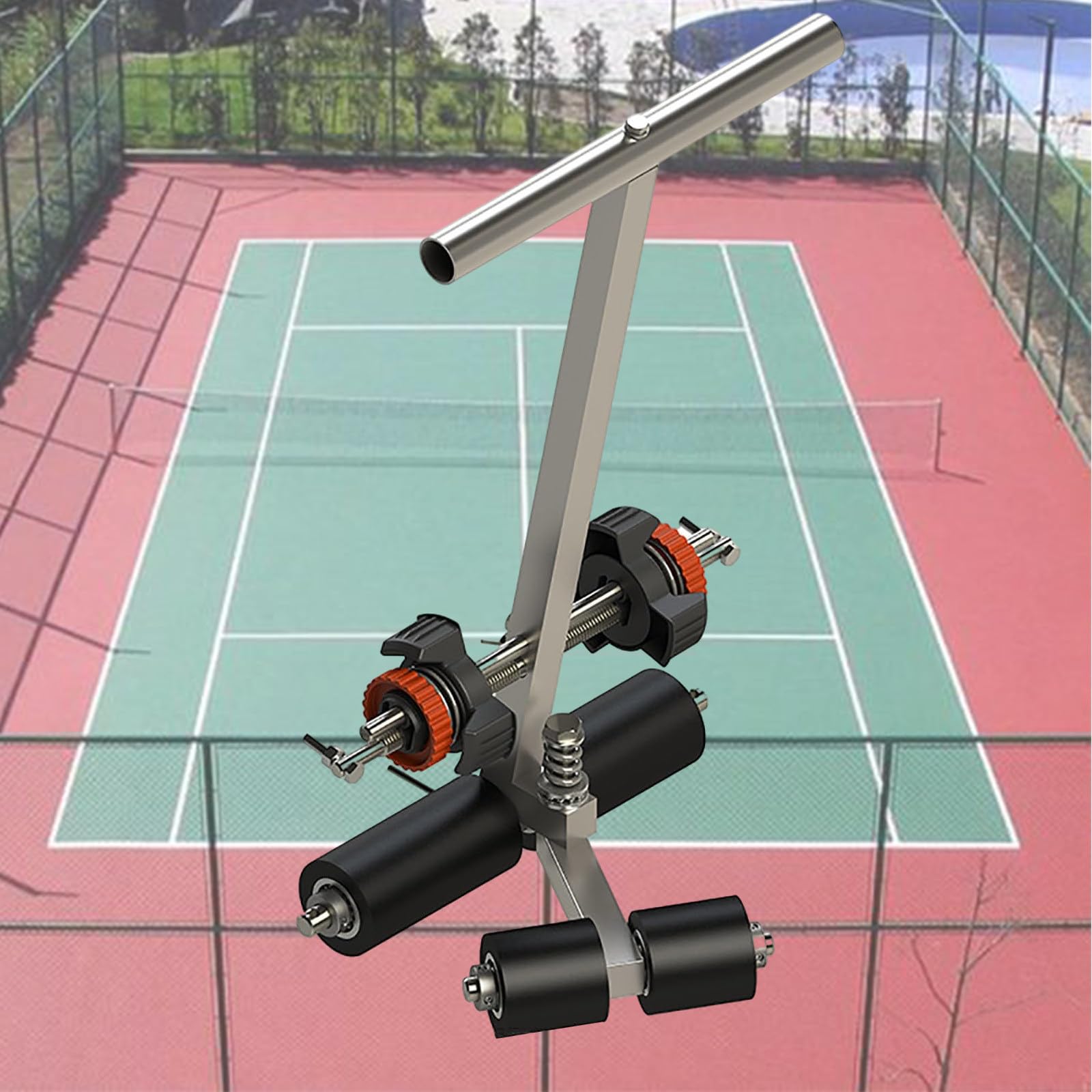 GLETSF Court Line Tape Machine, Parking Lot Striping Machine, Floor Paint Tape Applicator Tape Pasting Machine for Asphalt Or Concrete, Driveway, Road Warning,