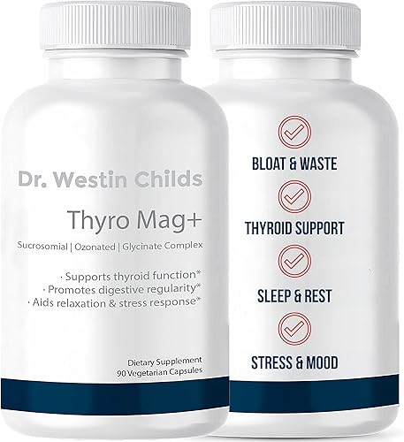 Thyro Mag+ Complejo Triple Magnesio  Glicinato de Magnesio, Sucrosomio y Mag O7 (Ozono)  Apoyo tiroideo y suprarrenal, sueño, estado de ánimo,