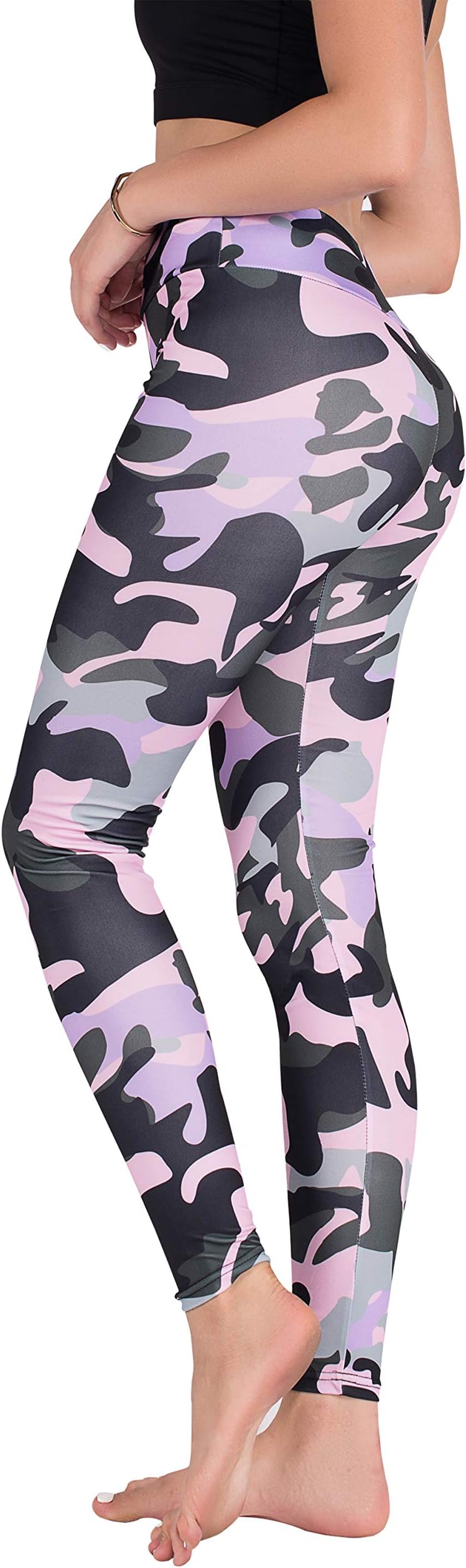 DrKr High Waist Yoga Pants Tummy Control Workout Leggings for Women