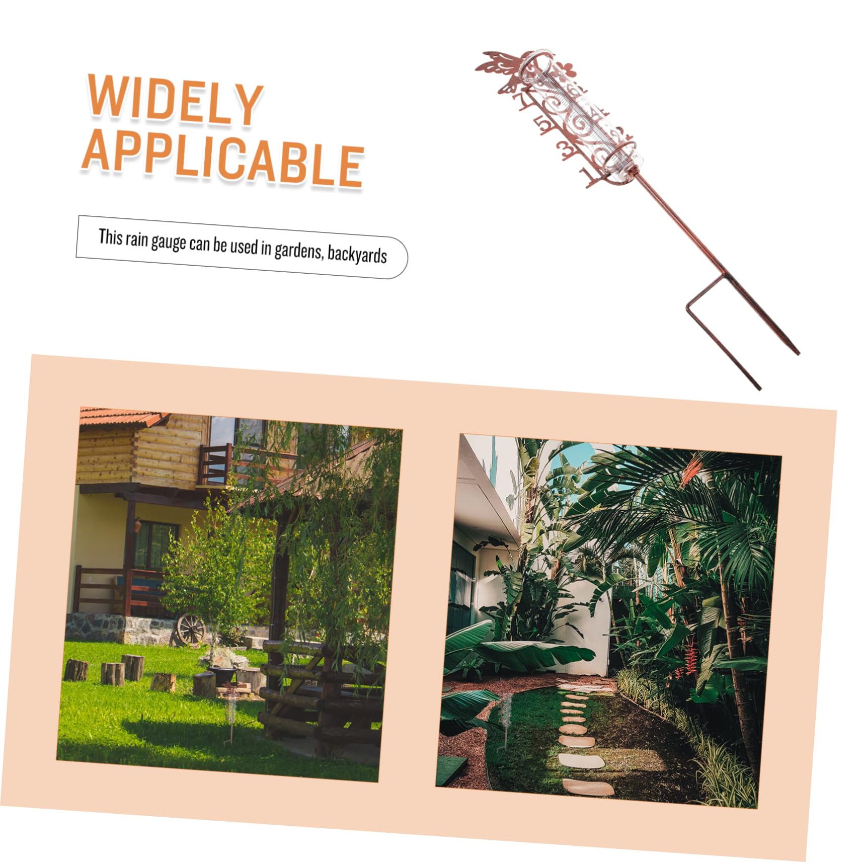 iplusmile Pluviometro Per Esterni Da Giardino Con Picchetto Per Giardino e Prato Scala Precisa Strumento Per Raccolta Acqua Piovana Facile Installare Pulire Robusto Non Facile Cadere Design