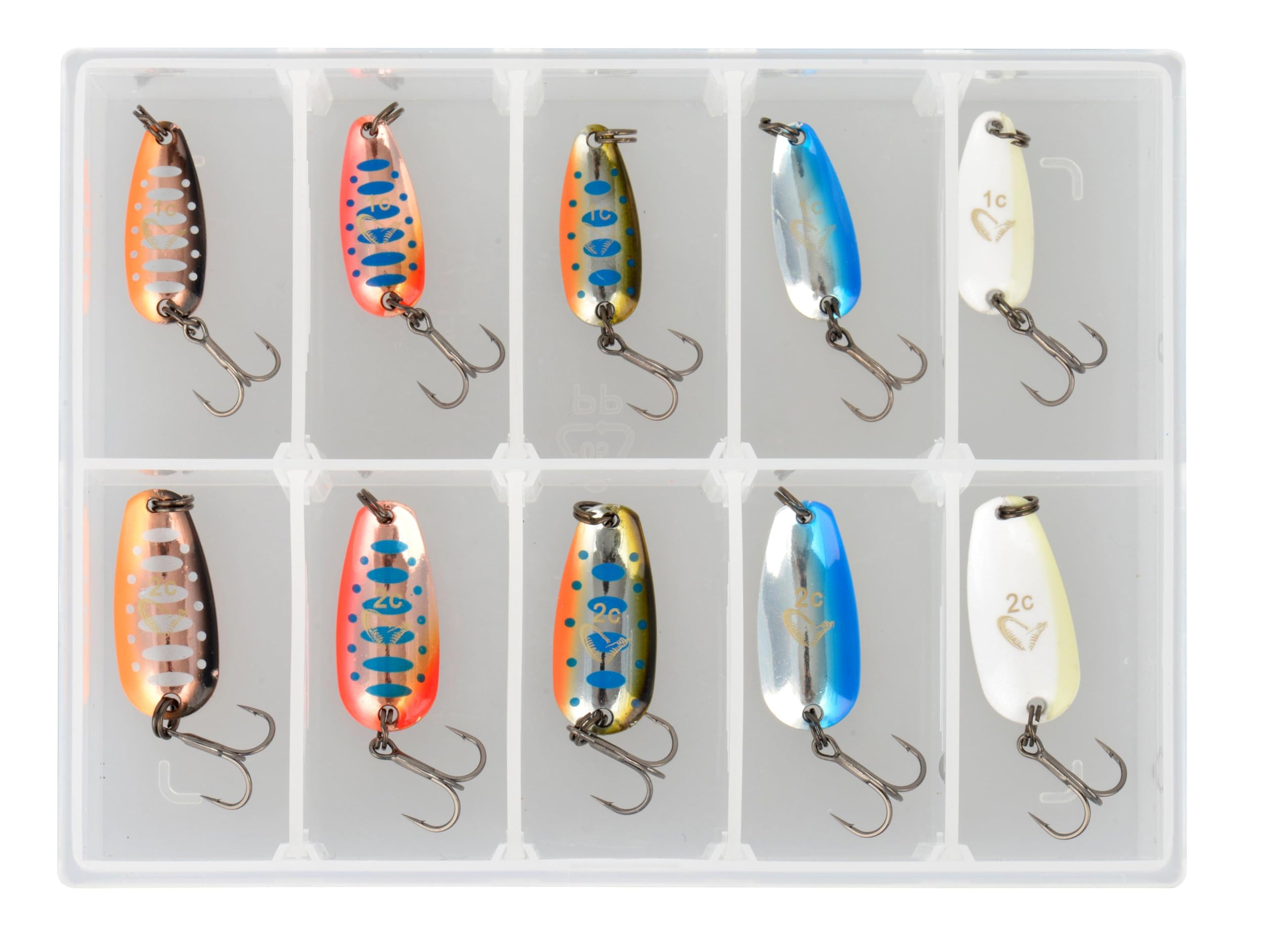 Savage Gear Nails Micro Spoon Kit Trout Chub Fishing Lures 10pcs