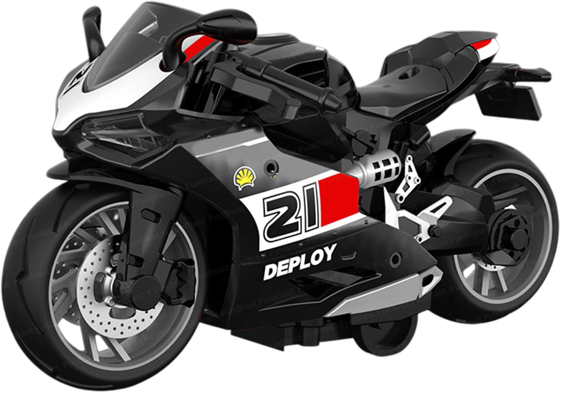 FunBlast Bike Toy for Kids โ Motorcycle Toys for Kids, Friction Powered Bike Toy, Motorcycle Toy for Kids, Boys, Realistic Bike Toy, Toy for 3+ Years Old Kid (Black)