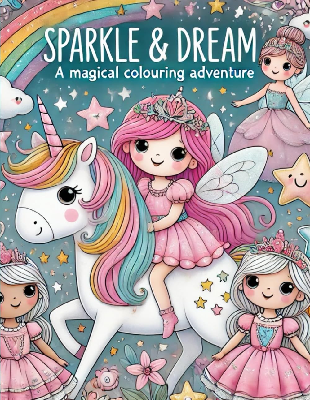 Sparkle and Dreams: Colouring book girls - 30 Pages (Colouring book for kids - Sparkle and Dreams)