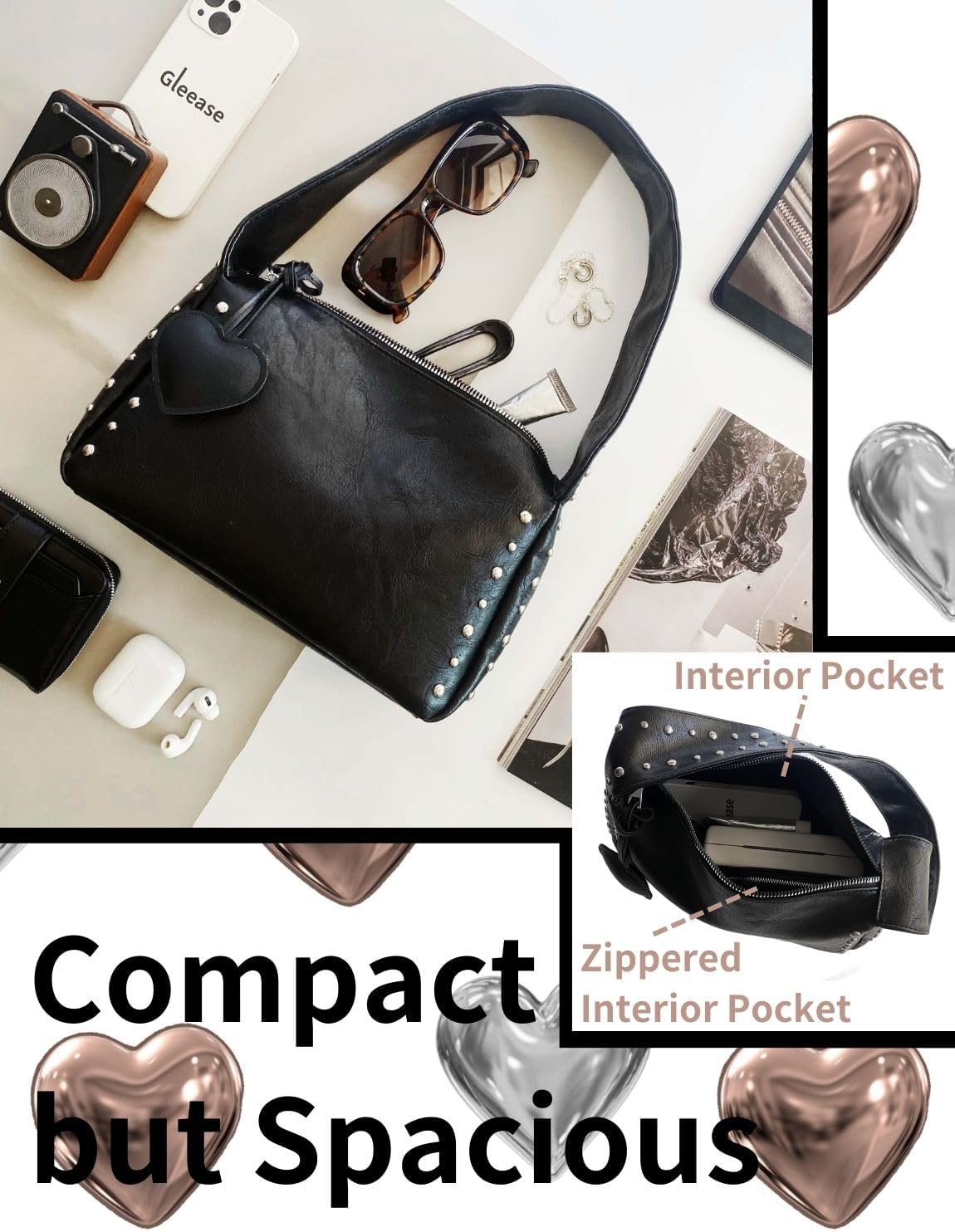 Dark Brown Purse For Women Chocolate Brown Shoulder Bag Handbag Espresso Vintage Small Leather Purse Y2K Hobo Bags - Image 4