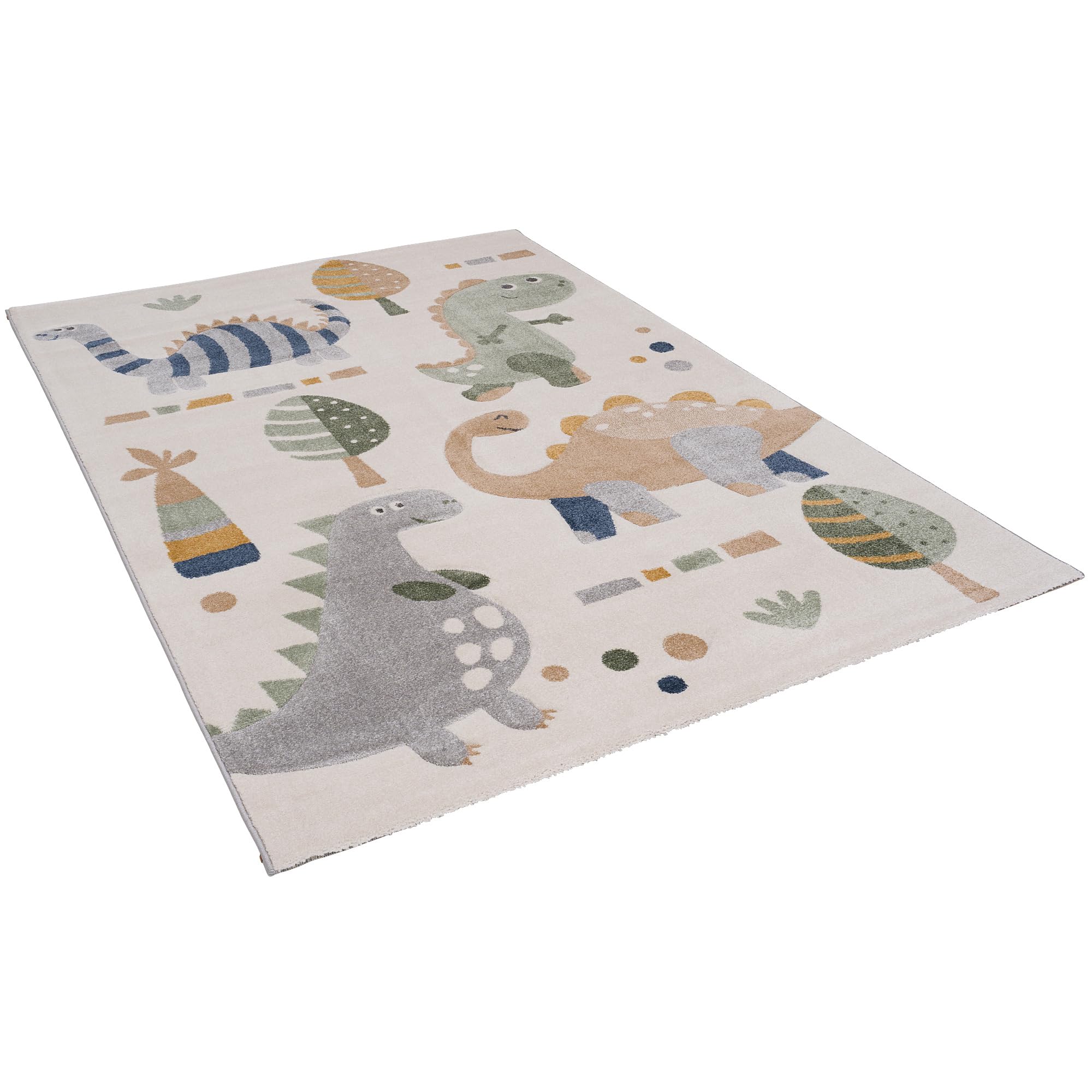 Pergamon Kinderteppich Maui Kids Dinos Grün Blau Dinosaurier Kinderzimmer
