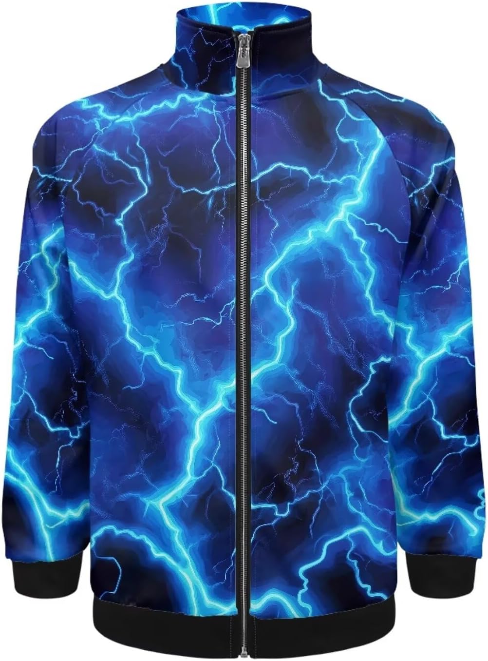 Forchrinse Galaxy Starry Space Mens Zip up Fleece Sweatshirt Light Sport Track Jacket Bomber Cardigan Fall Spring Coat