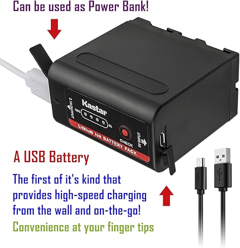 Miniatura 2 de Kastar Paquete de 2 baterías y cargador rápido LCD dual para Sony NP-F980 Pro NP-F970 HDR-AX2000 HDR-FX1 HDR-FX1000 HDR-FX1000E HDR-FX7 HDR-FX7E