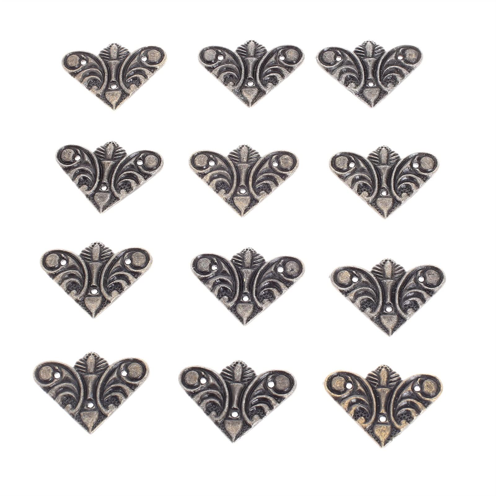 Xuchil Gold/Bronze 12Pcs 30Mm/44Mm Metal Angle Corner Brackets Notebook Cover For Menus Photo Frame Furniture Decorative Protector Box Corner Protector (Color : A)