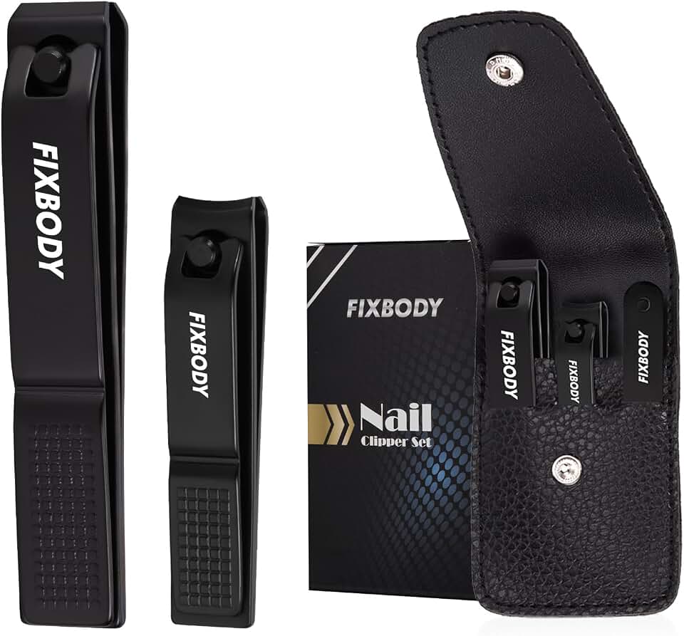 Nail Clipper Set, Christmas Stocking Stuffers for Men,Teen Boy,Husband,Dad | Gift Ideal for Boyfriend, Ultra Sharp Stainless Steel Fingernail Clippers &amp; Leather Travel Case,Manicure Set for Men,Women