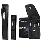 Nail Clipper Set, Ultra Sharp Black Stainless Steel Fingernail & Toenails Clipper and Nail File with Leather Travel Case,Great Christmas Gift,Stocking Stuffers for Men and Women