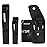 Nail Clipper Set, Ultra Sharp Black Stainless Steel Fingernail & Toenails Clipper and Nail File with Leather Travel Case,Great Christmas Gift,Stocking Stuffers for Men and Women