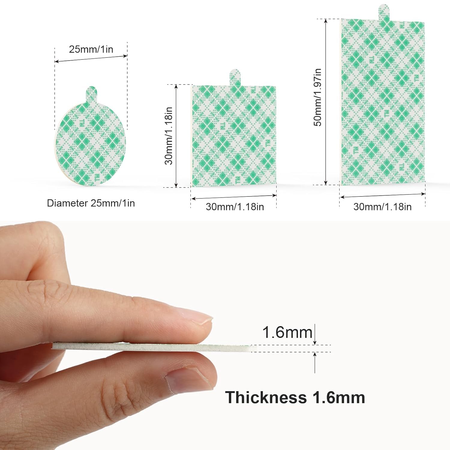 4026 Round Double Sided Tape Compatible with 3M Heavy Duty 5cm Diameter Urethane Foam 40PCS White Foam Pads for Walls Cars Home Offices DIY Cards Pictures 0.15cm Thick - Image 4