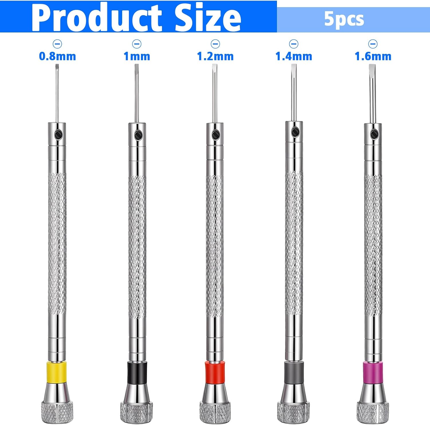 Watch Screwdriver Set, 0.8-1.6mm Precision Jewelers Screwdriver Set image 2